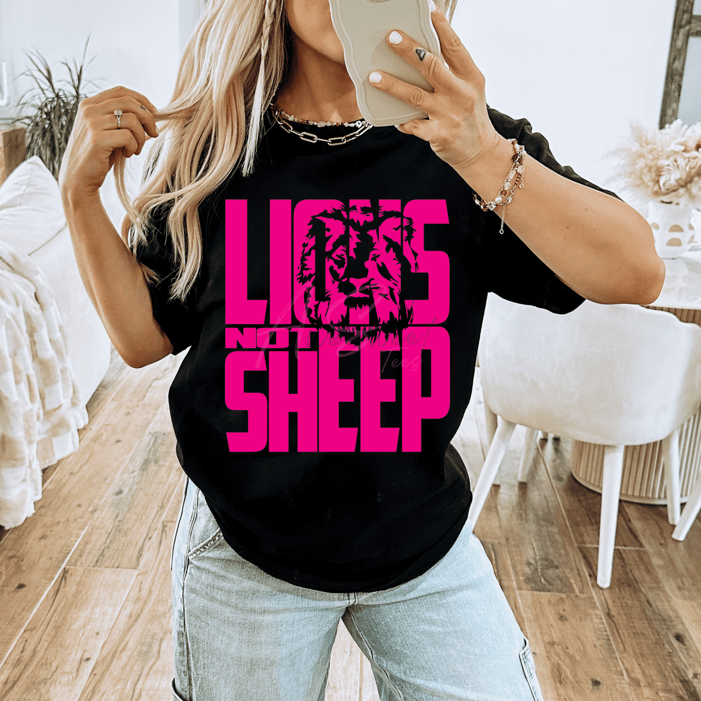 Lions Not Sheep Pink