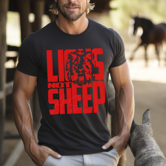 Lions Not Sheep Mens Tee