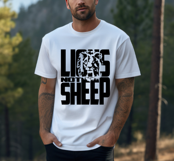 Lions Not Sheep Mens Tee