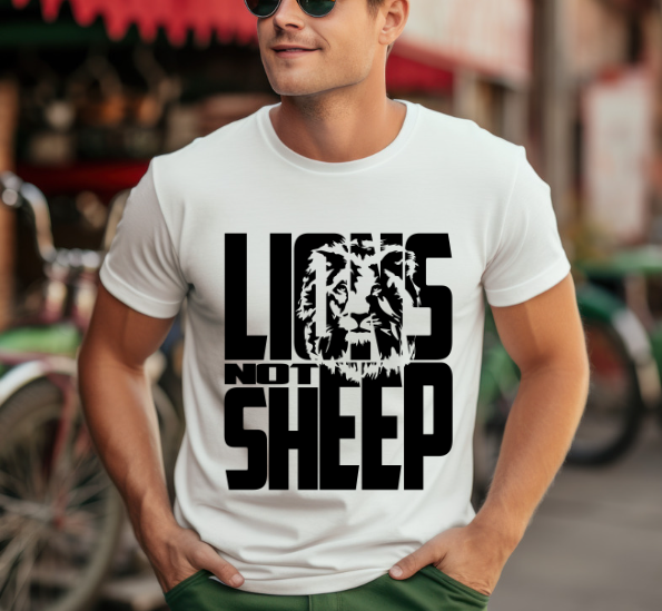 Lions Not Sheep Mens Tee