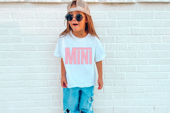 MINI Retro Checkered Toddler/Youth Tee Angela