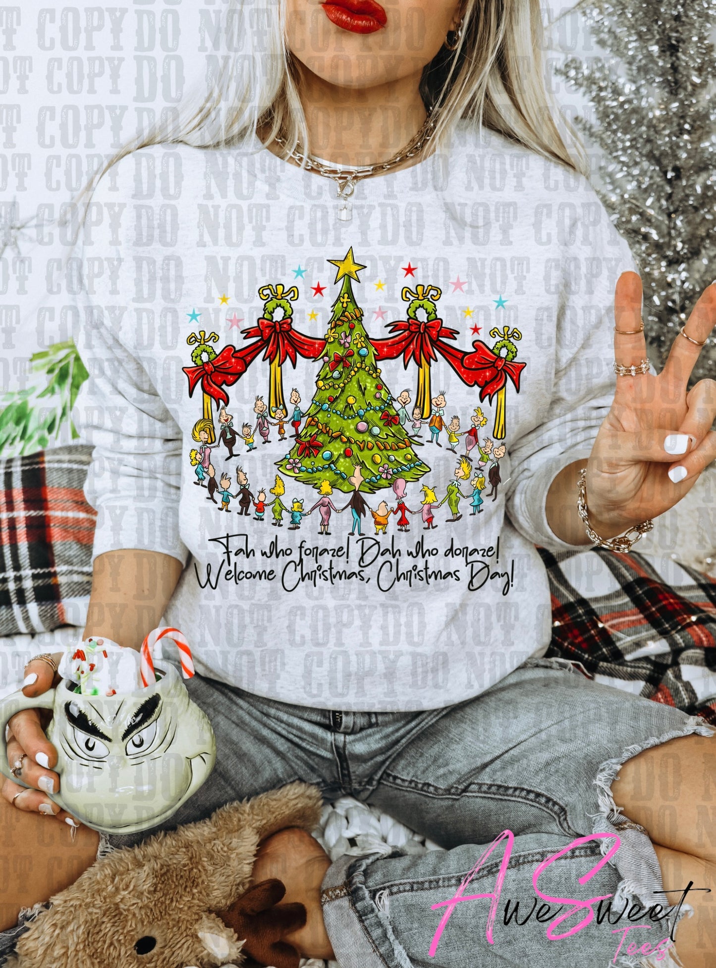 Christmas Tree- Wecome Christmas Womens & Mens Holiday Sweater