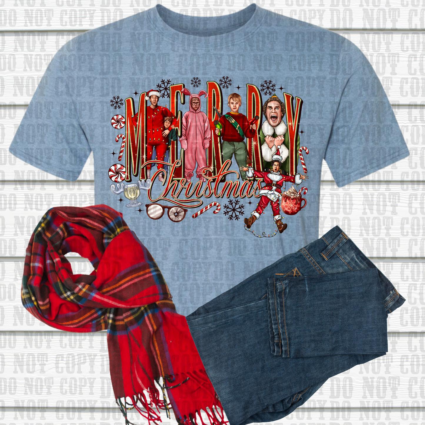 Christmas Merry Movie Woman & Men's Tee